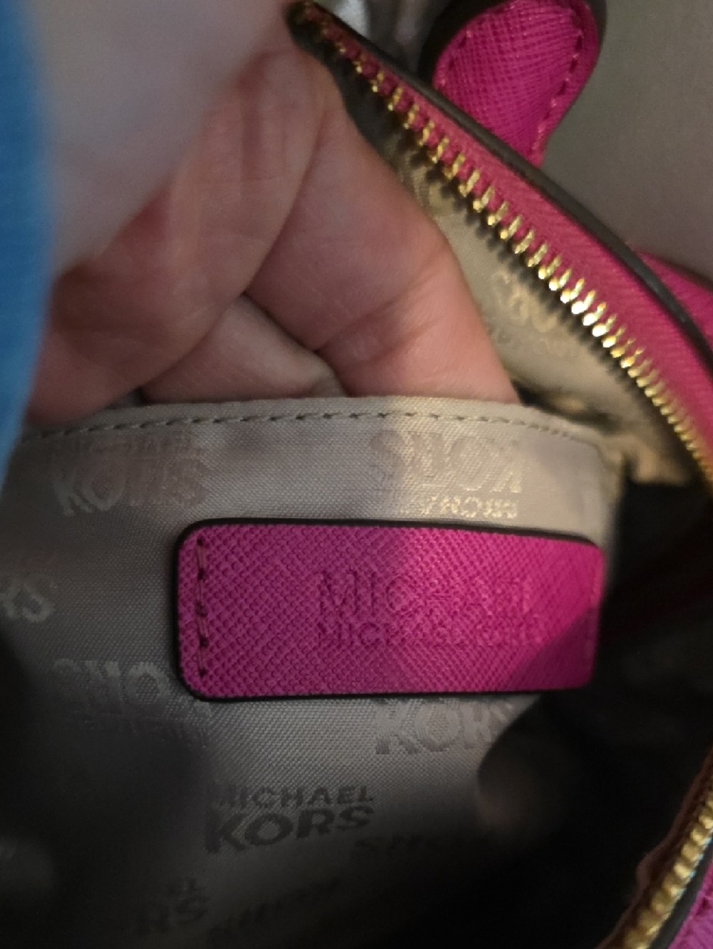 Michael Kors Hot Pink Saffiano Satchel with Gold Hardware - Picture 7 of 10